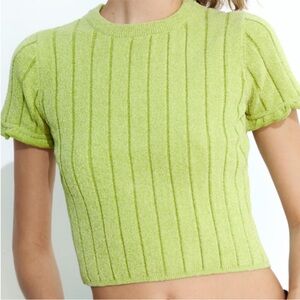 Zara Light Green Knit Sweater